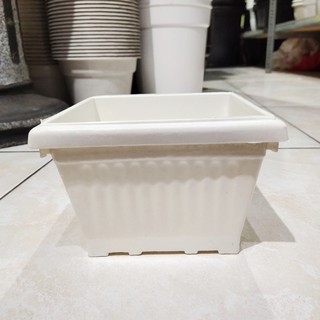  Pot  segi  20 putih  aktual 15cm Shopee Indonesia