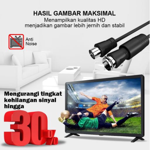 PX Kabel Antena 12m Untuk TV Parabola CCTV Coaxial Cable Male to Male