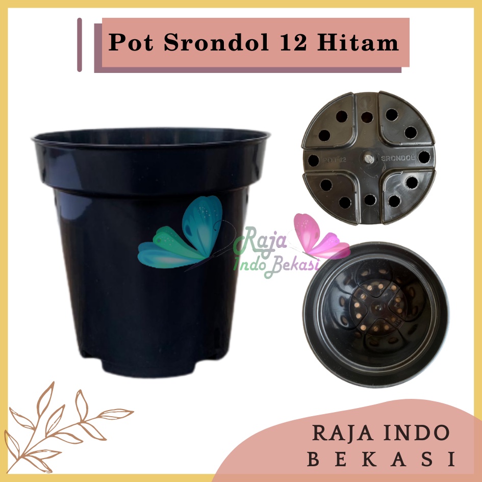 Pot Tinggi Srondol 12 HITAM - Pot Tinggi Usa Eiffel Effiel 18 20 25 Lusinan Pot Tinggi Tirus 15 18 20 30 35 40 50 Cm Paket murah isi 1 lusin pot bunga plastik lusinan pot tanaman Pot Bibit Besar Mini Kecil Pot Srondol