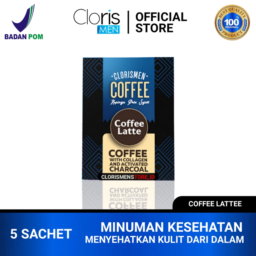 Cloriamen Coffee Coffe Latte Kopi Pria Sejati With Collagen And Activated Charcoal Menyehatkan Kulit Dari Dalam Bpom Original 100%-0