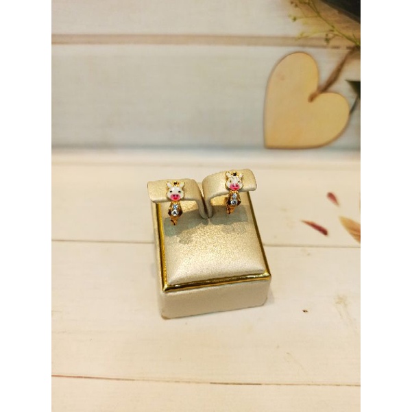 Anting jepit anak boneka Emas asli kadar 375/8k