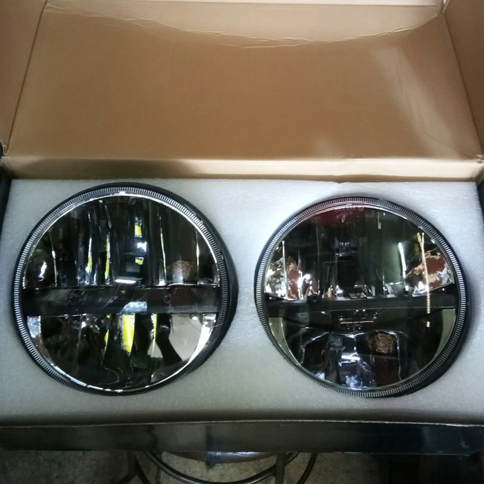 headlamp 7inch bulat led model trucklite universal