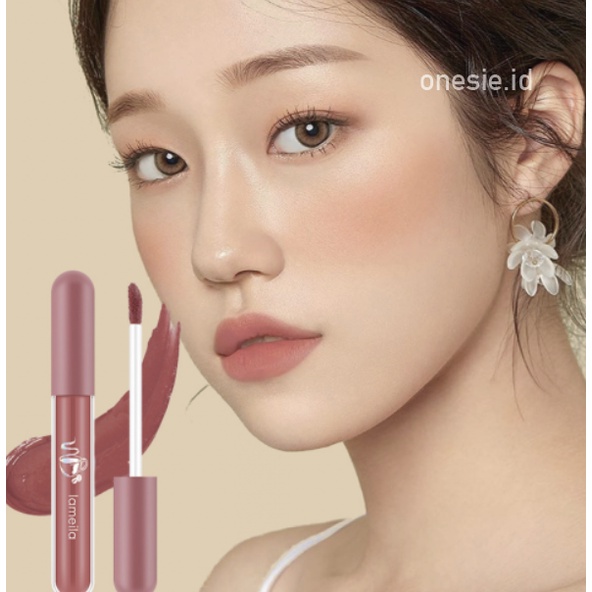 LAMEILA NUDE EDITION Lipstik Lip Glaze Cair Lip Gloss Pelembab Silky Misty LA108 1041