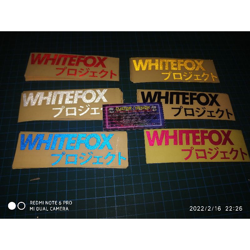 stiker Whitefox Kanji (stiker cutting Whitefox)