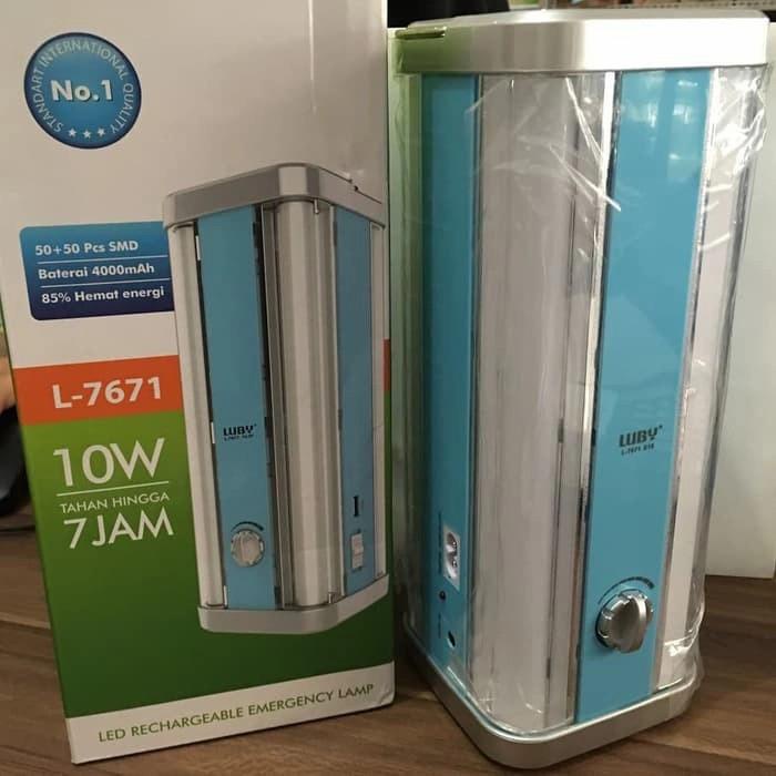Lampu Emergency Luby L7671 Rechargeable Led Emergency Lamp