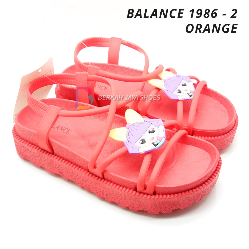 Sandal Tali Anak - Sandal Tali Karet Anak Perempuan Silang Karakter LOL Balance 1986 - 1 &amp; 2