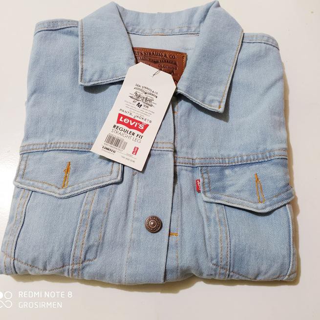 Terbaik.,.>935XU  jaket jeans pria jaket jacket levis warna biru muda pudar Bioblitz - Bioblitz,