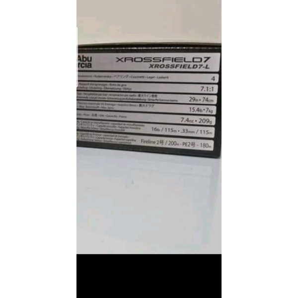 reel casting abu garcia xrossfield 7