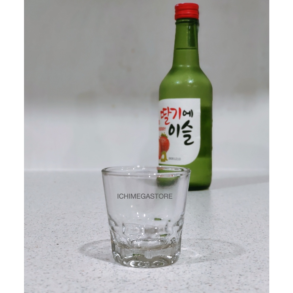 ICHIMEGASTORE Gelas Sloki Kaca Shot Glass Gelas Cocktail Dessert Soju Wine Arak