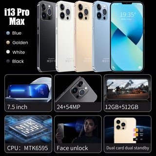 Jual ãProduk Baru HPã'Ponsel Pintar Baru i13 Pro Max 7,5 inci HD Kamera