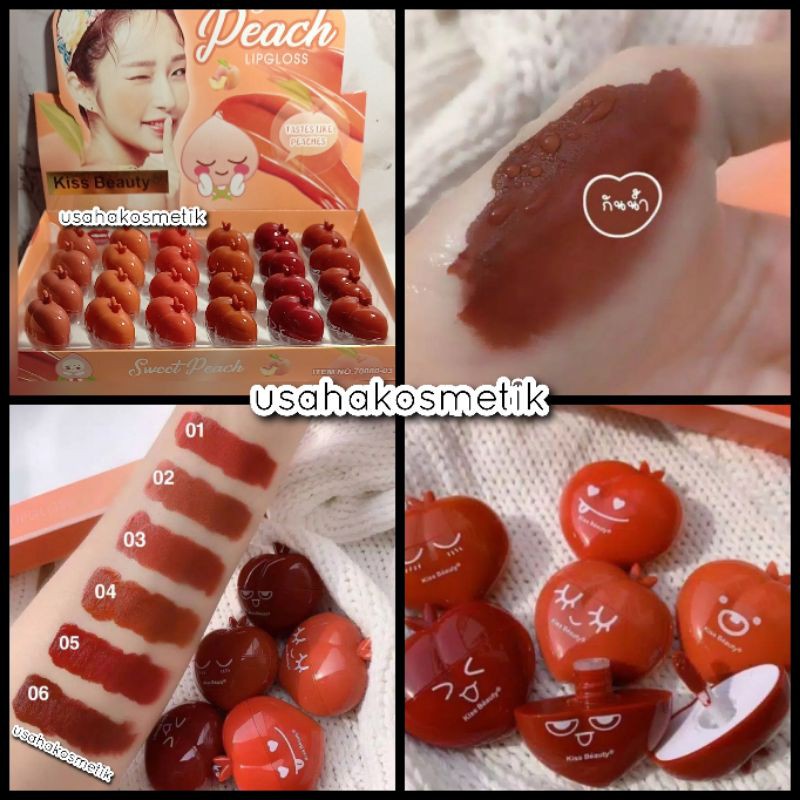 PROMO LIP GLOSS MATTE HARUM SWEET PEACH DARI KISS BEAUTY NO.70080-03