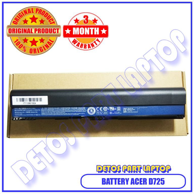 Battery Baterai Batre Acer Aspire One Original 756 725