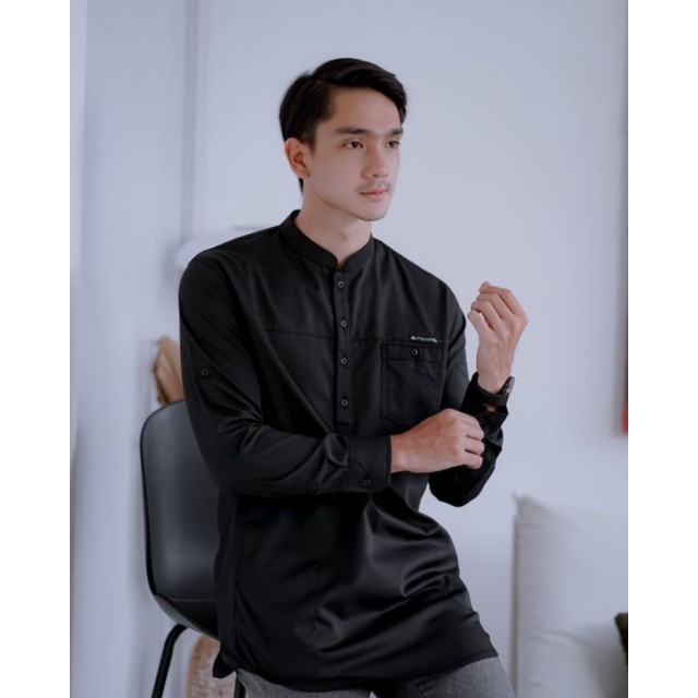 Baju Koko Pria Kurta Pakistan Original SLVHX - Baju Muslim - Kemeja Koko Panjang - Kemeja Cowok