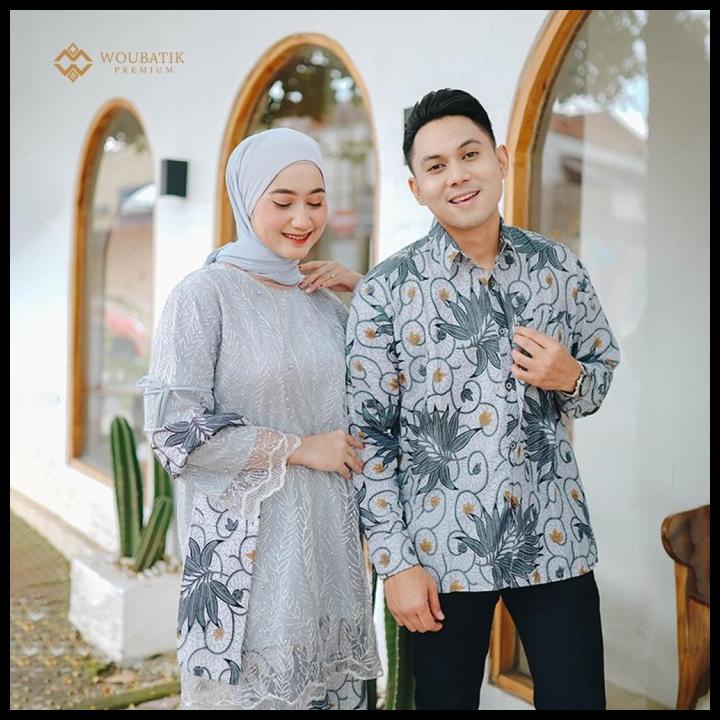 Wou Batik Premium - Kebaya Batik Couple Adiba Katun Prima Atasan Bestquality