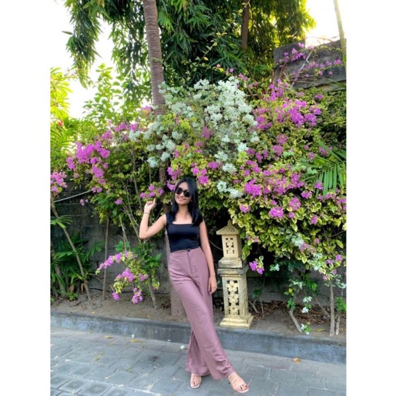 CELANA KULOT HIGH WAIST KANCING RESLETING / CELANA KULOT WANITA TERMURAH