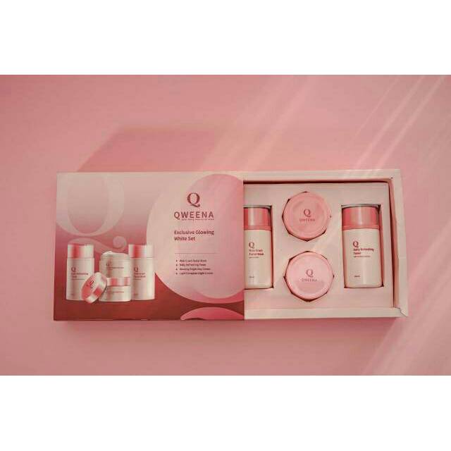 BEST SELLER EXLUSIVE GLOWING WHITE SET QWEENA | QWEENA SKINCARE | QWEENA GLOWING | CREAM BPOM