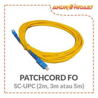 PATCHCORD SC UPC 1, 2, 3 dan 5 Meter Kabel Fiber Optic Patch Cord Single Mode Simplex