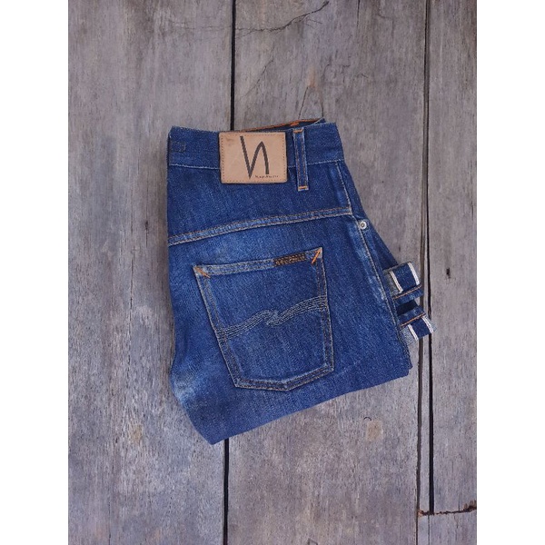 nudie jeans selvedge thin finn dry heavy selvage 13.25oz size 29 second no iron heart momotaro