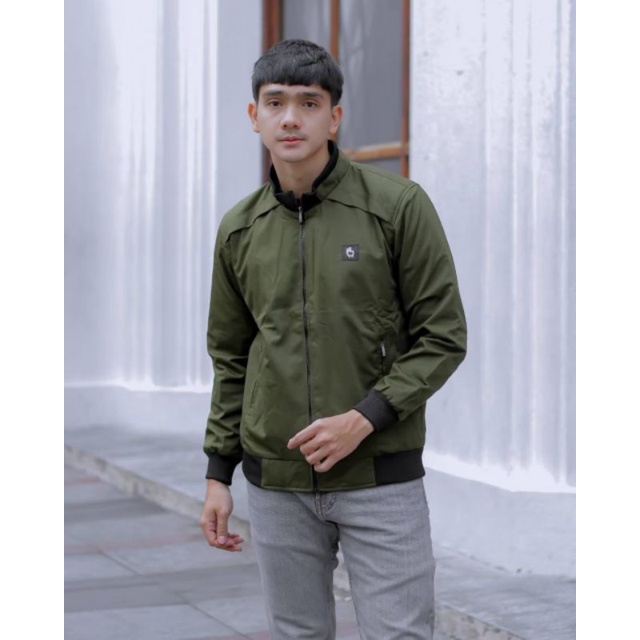 Jaket Casual Harington Flight Pria Murah - Jaket Bomber Cowok - Vintage Jacket Javan Drill