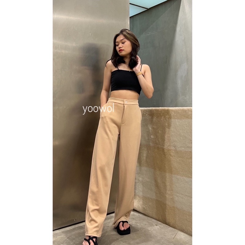 YOOWOL Kate Pants / Basic Highwaist Pants Wanita