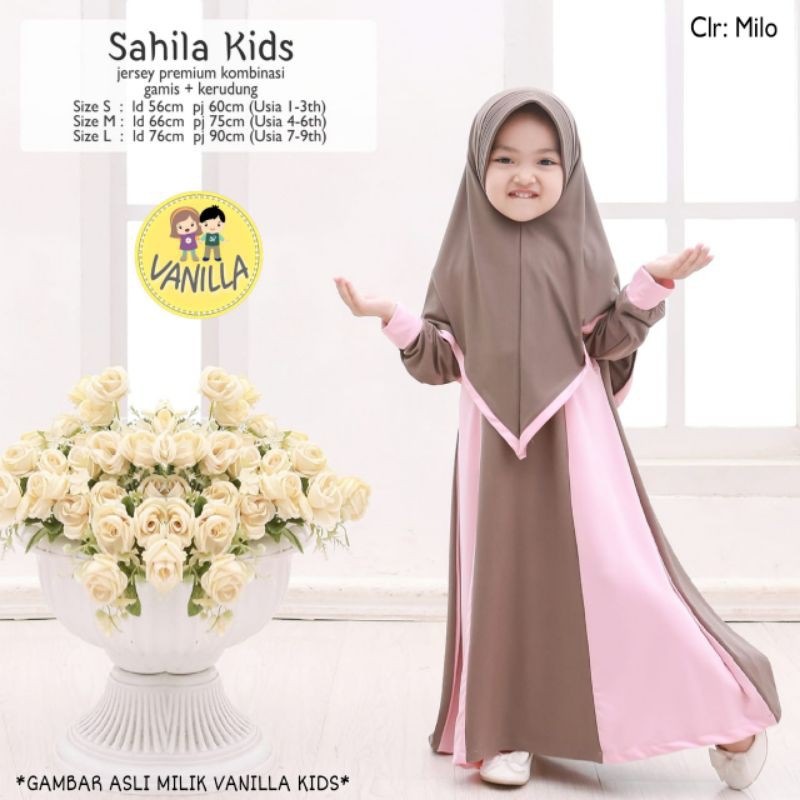 Gamis syari anak by vanilla | Sahilla kids