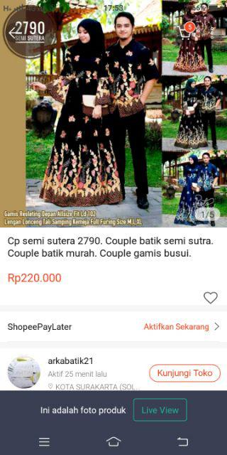 Cp Semi Sutera 2790. Couple Batik Semi Sutra. Couple Batik Murah. Couple Gamis Busui. Couple Batik