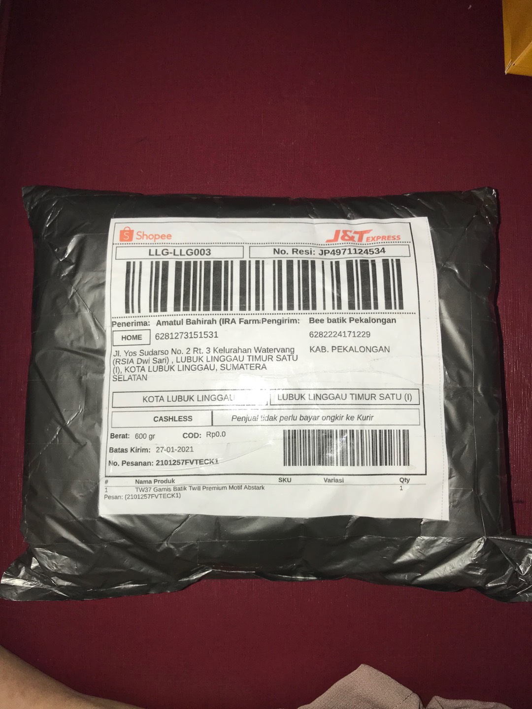 Tw37 Gamis Batik Twill Premium Motif Abstark