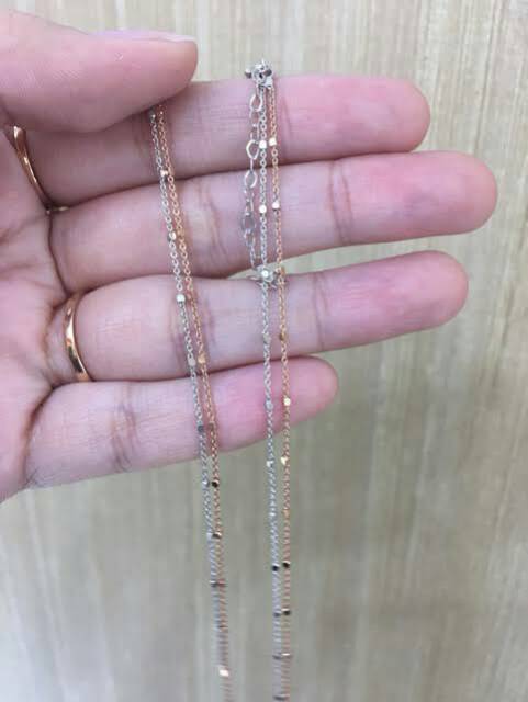 Kalung jedar anak dan dewasa emas asli kadar  750 75% 16k 22 UBS gold whitegold variasi 3 warna dimensi merica holo