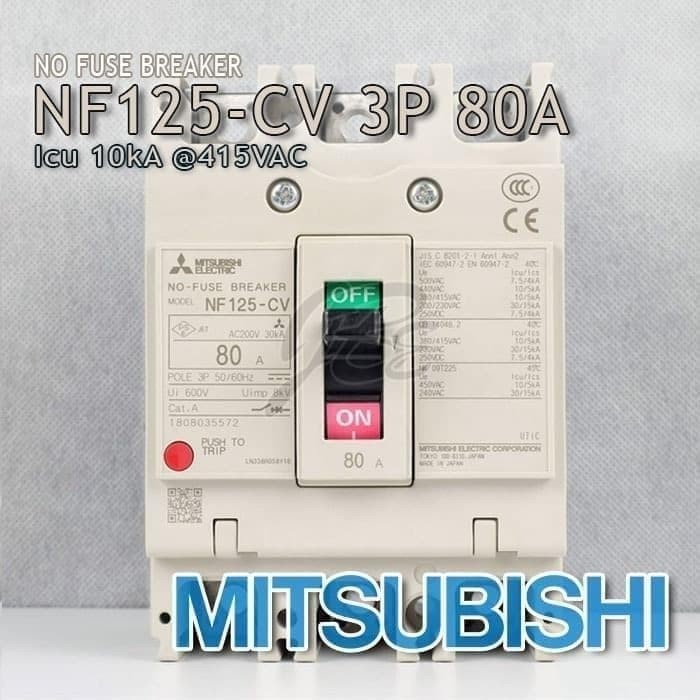 Jual Mccb Nfb Mitsubishi Nf Cv P A Shopee Indonesia