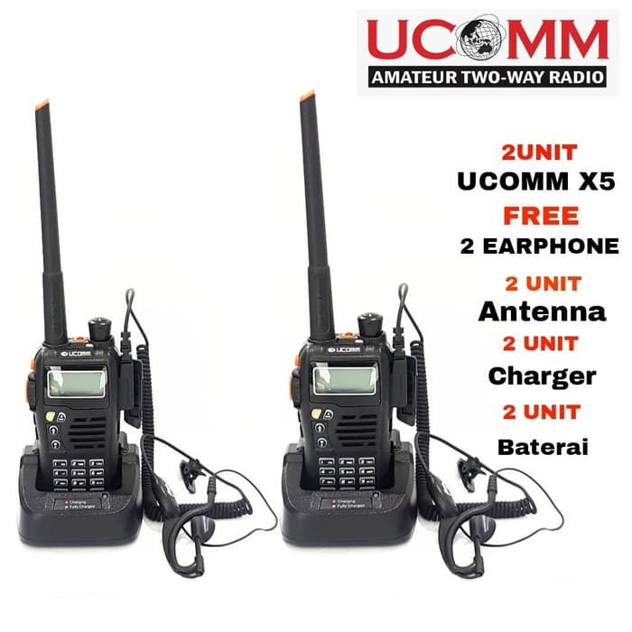 HT Ucomm X5 Sepasang Lengkap Dengan Earphone