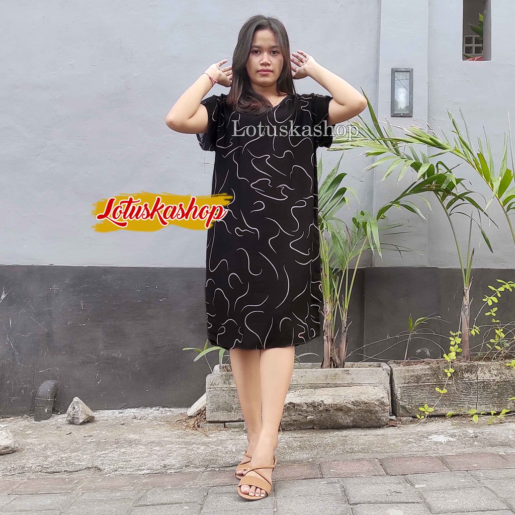 Daster Bali Daisy-Moluska Hitam