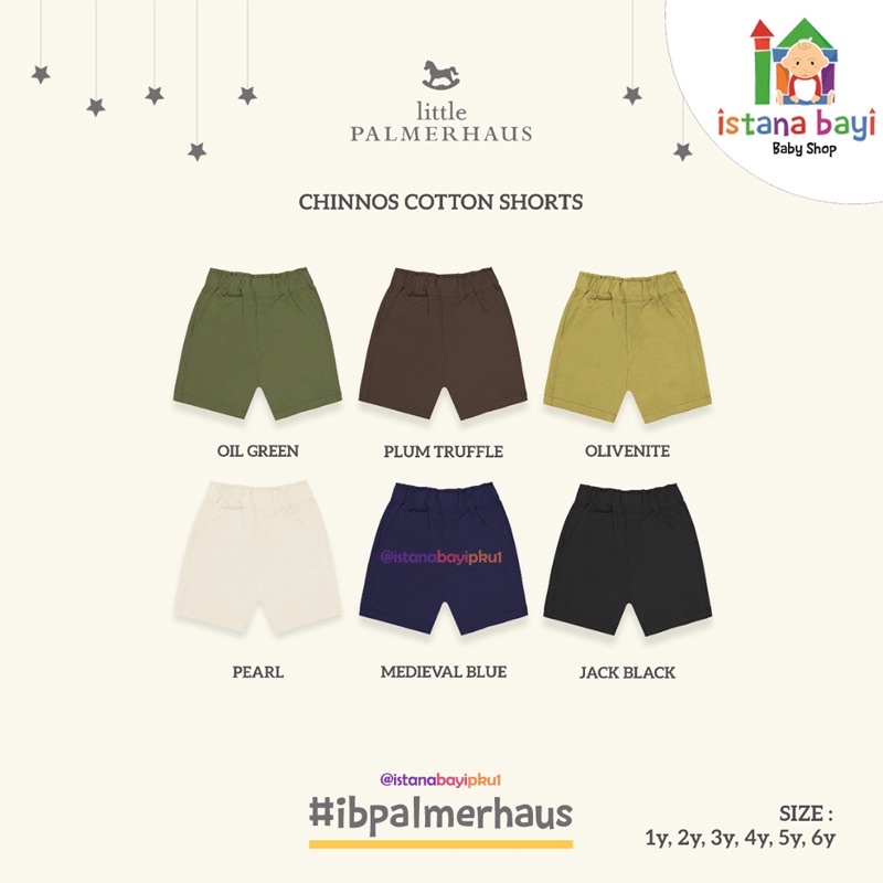 Neo Chinos Cotton Shorts by Little Palmerhaus - Celana Chinos Pendek Bayi &amp; Anak Unisex