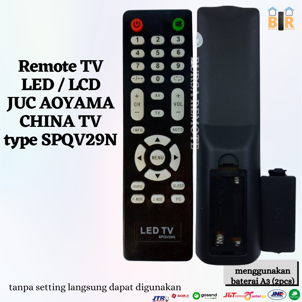 Remot / Remote TV Aoyama JUC SPQV29N LCD LED / ecer dan grosir