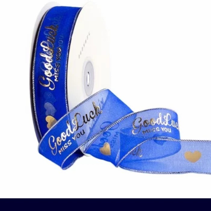 

Pita Organdi Motif Goodluck Miss You List Mas Lebar 2,5Cm Isi 9 Meter 073