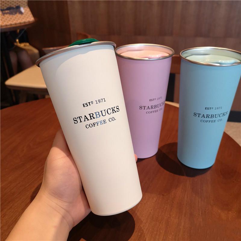 500ML Tumbler Starbucks White Cup Stainless Steel