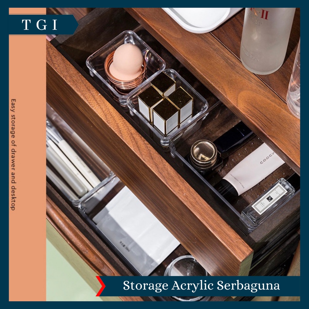 TGI - ORGANIZER LACI BENING ACRYLIC SUMPIT SENDOK ORGANIZER KAMAR LACI SEKAT LACI | ORGANIZER ACRYLIC | ORGANIZER SERBAGUNA | STORAGE ACRYLIC