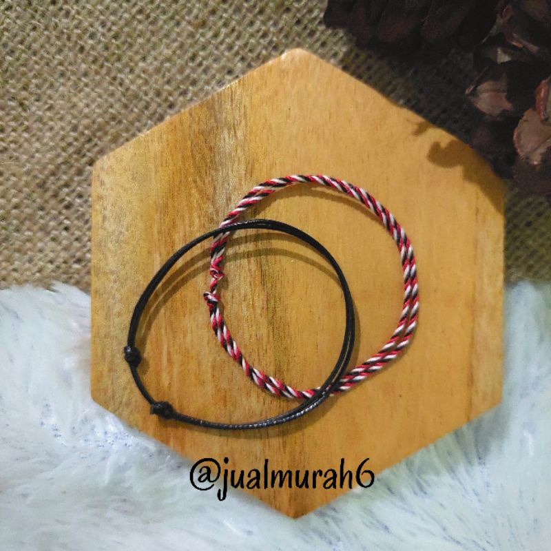 (gelang couple/pawang) COD gelang tali hitam kekinian gelang tali tridatu
