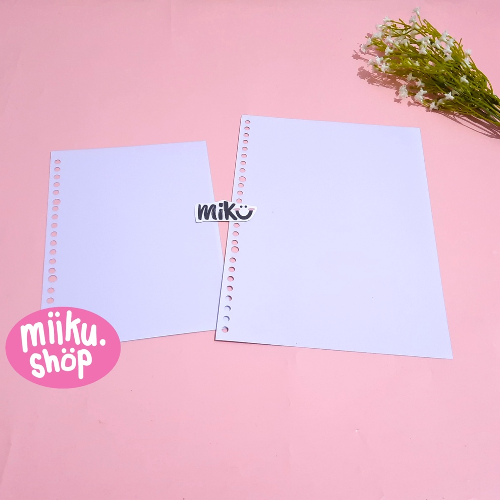 

[A5 & B5 ] POLOS / GARIS LOOSE LEAF ISI BINDER UNGU PASTEL