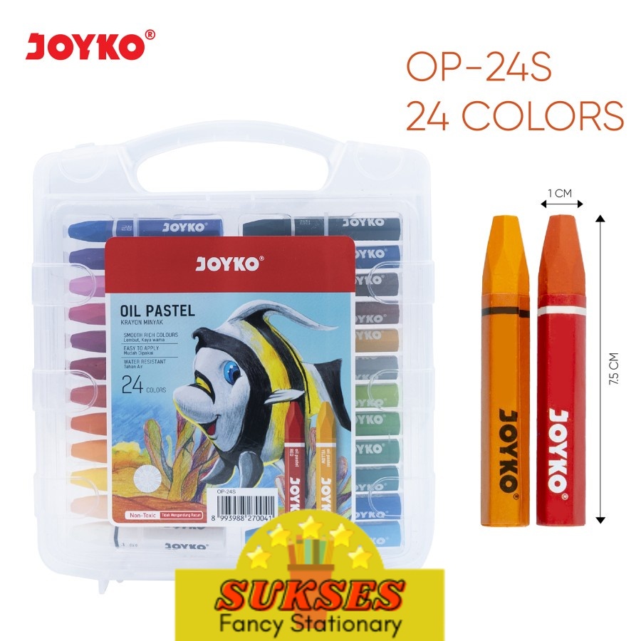 

PAKBOS Crayon Krayon Minyak Oil Pastel Joyko Ki-P-24 (Pp-Case)
