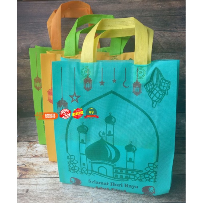 

TAS Lebaran 12pcs/tas parcel/kantong bingkisan/tas spunbound/hantaran/hadiah hari raya