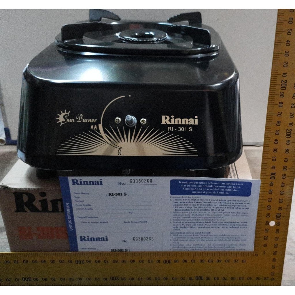 terlaris produk Rinnai Kompor Gas 1 Tungku Sun Burner RI301S - Hitamdi oder sekarang ya