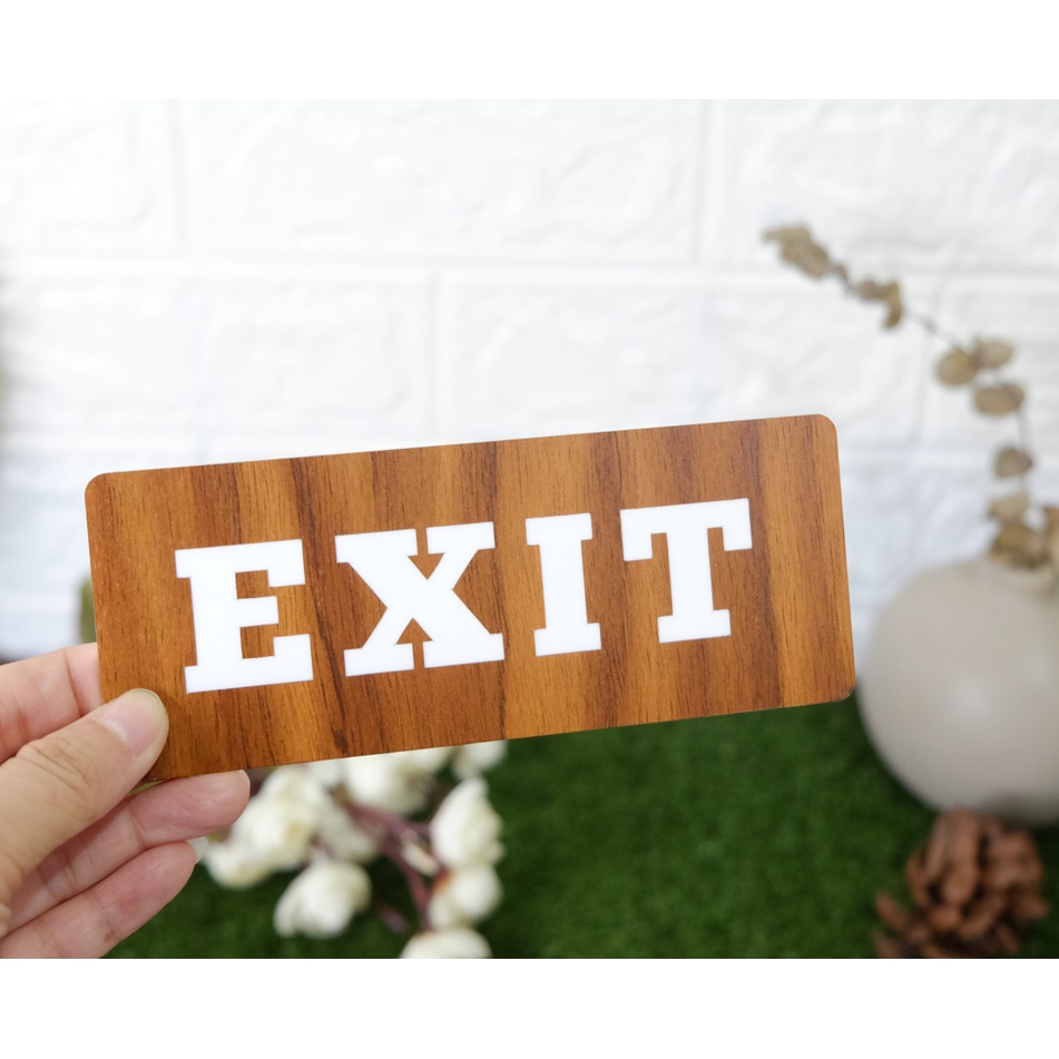 

Sign Board Akrilik Exit Label Tempel Penanda Ruangan