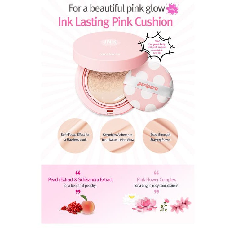 PERIPERA Inklasting Pink Cushion / Bedak Peripera