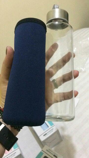 Botol Minum Beling Water Bottle Sarung Polos 400ml 1395mlh400