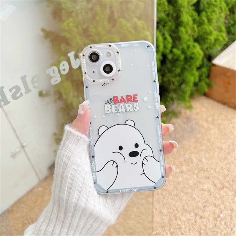 (Ready Stock) Casing Soft Tpu Case Compatible for iPhone 11 Pro Max iPhone 14 13 12 Pro Max X XR XS SE 2020 Max 7Plus 8Plus 8 7 Plus Cute Duck Couple Translucent TPU Soft Silicone Anti-dirty Protective Phone Case