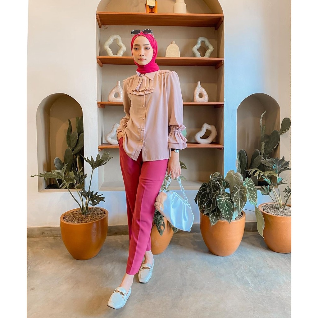 Elsa Blouse Atasan Top Muslim Korean Style Wanita Terlaris