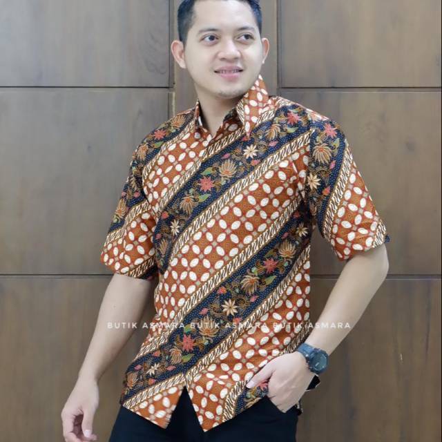 BATIK ASMARA - CAKRA PENDEK Full Furing Reguler Fit Kemeja Batik Pria Solo Premium Lengan Pendek
