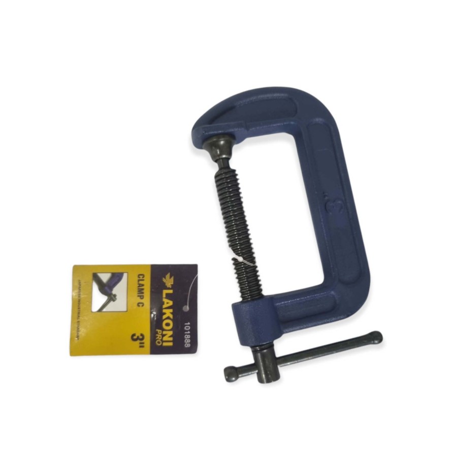 NEW LAKONI Klem Kayu C / Clamp C 3 Inch / Penjepit C 3" / Klem C 3 Inch / Catok Clamp