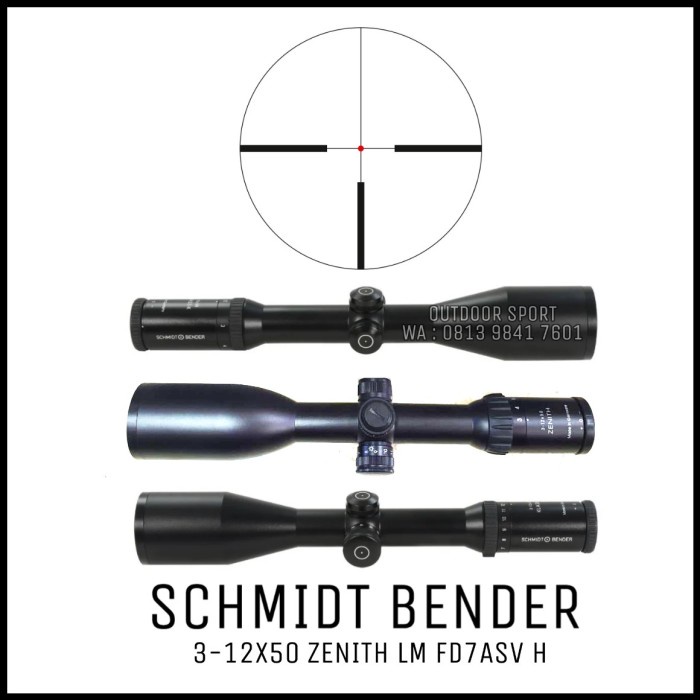Telescope Schmidt Bender Zenith 3-12x50 Made In Germany - Teleskop