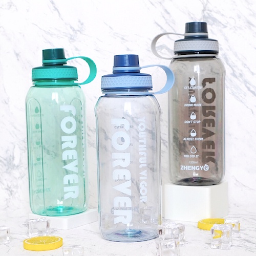 Botol Air Minum Minuman Plastik Sport Olahraga Cowok Dewasa Portamble Lucu Anti Tumpah Murah FOREVER